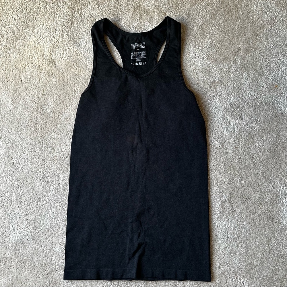 Yogalicious Tie Back Workout Tank & Puresweats Black Racerback Tank Top
